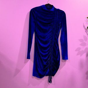 Royal Blue Velvet Dress